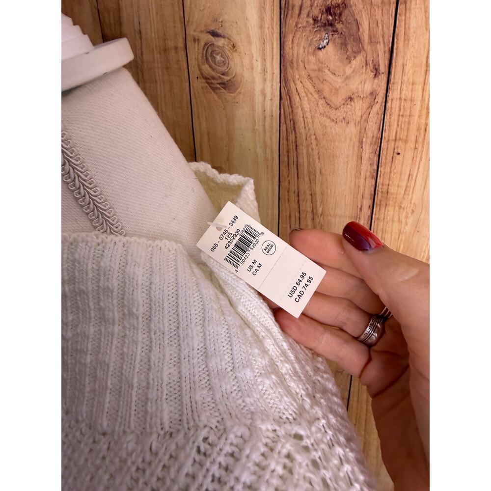 Aerie Mockneck Chunky Knit Sweater White Women's Size M NEW - Picture 3 of 8